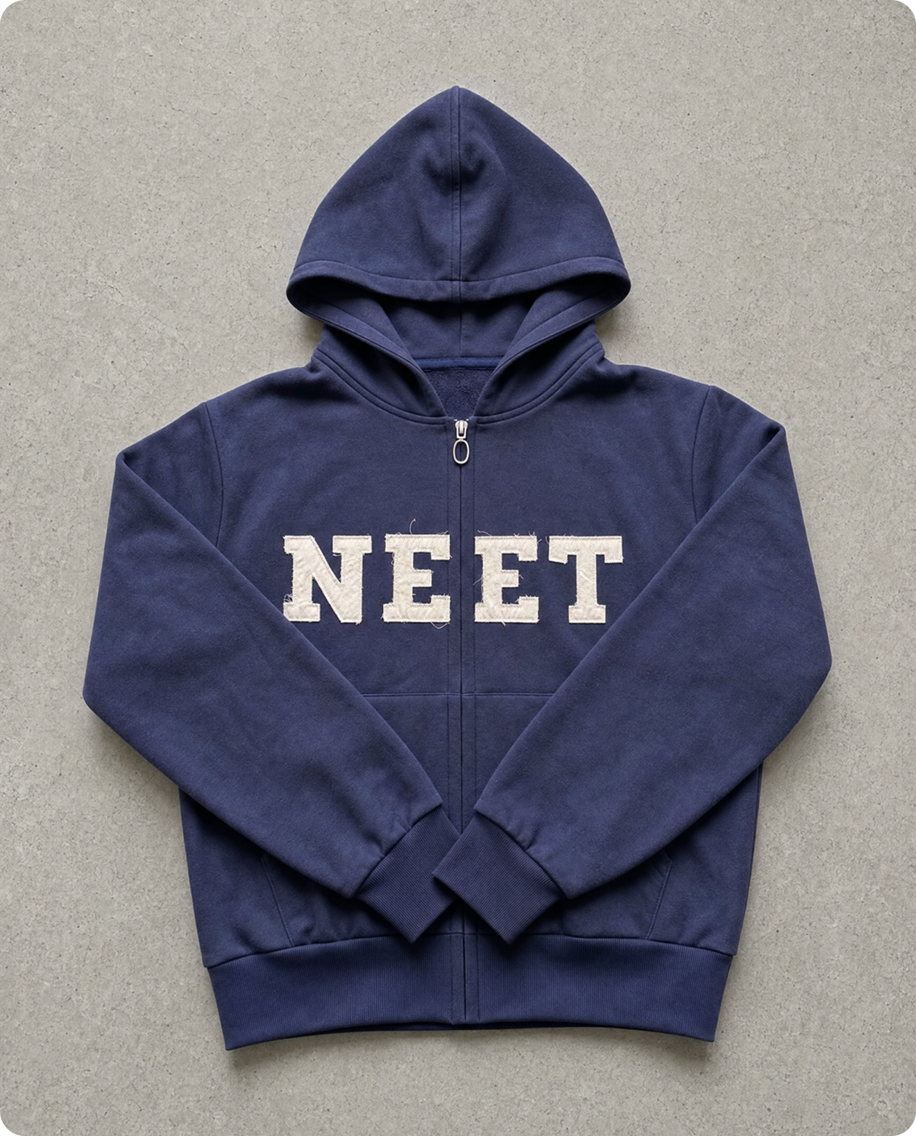 Back of the hoodie on a night street